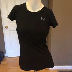 Under Armour Heat Gear  Black Fitted T-Shirt